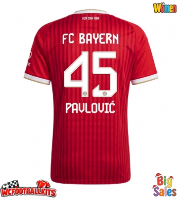 Bayern Munich Aleksandar Pavlovic #45 Replica Home Stadium Shirt for Women 2026-27 Short Sleeve